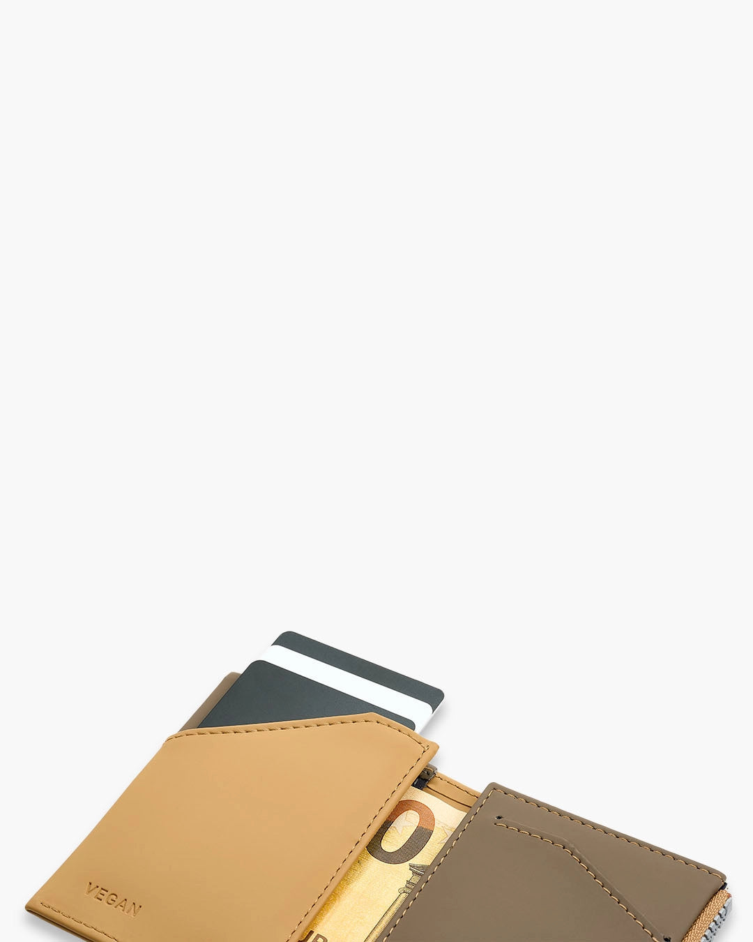 Cartera de Piel Vegana Zip Coin Desert - Roik