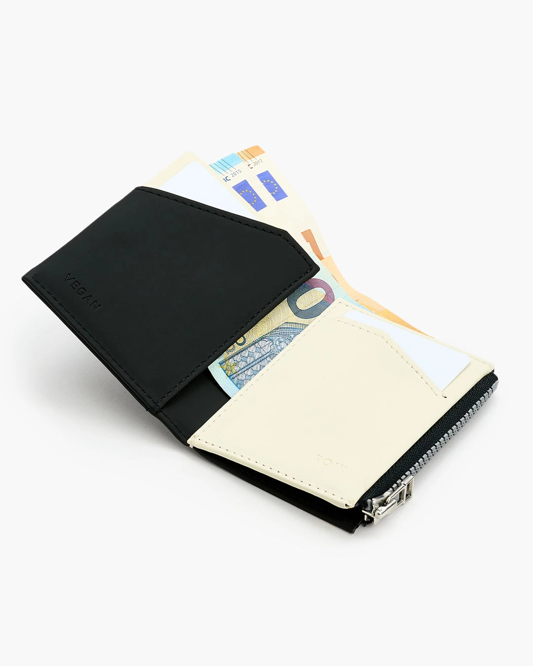 Cartera de Piel Vegana Zip Coin Panda - Roik