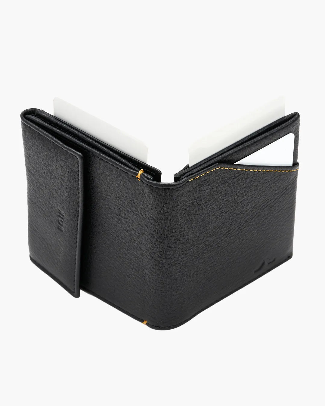 Cartera de Piel Flap Coin Black - Roik