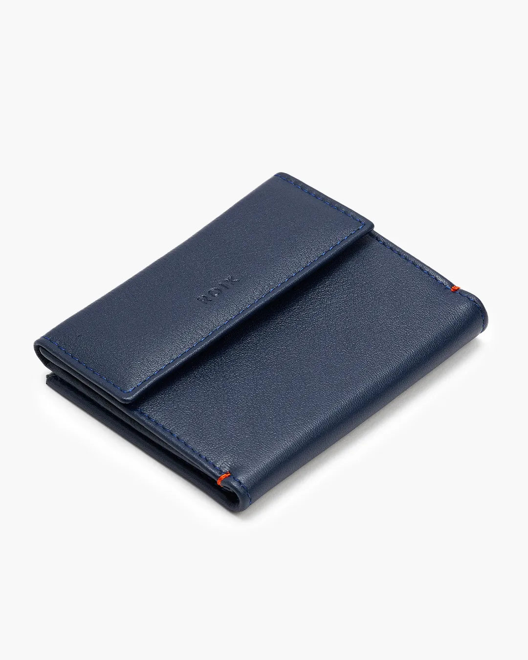 Cartera de Piel Flap Coin Blue Navy - Roik