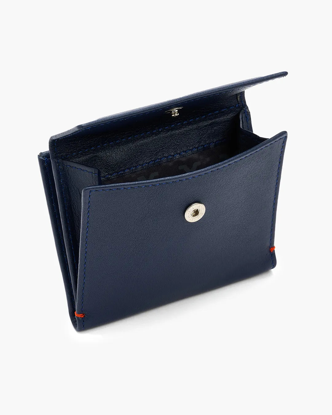 Cartera de Piel Flap Coin Blue Navy - Roik