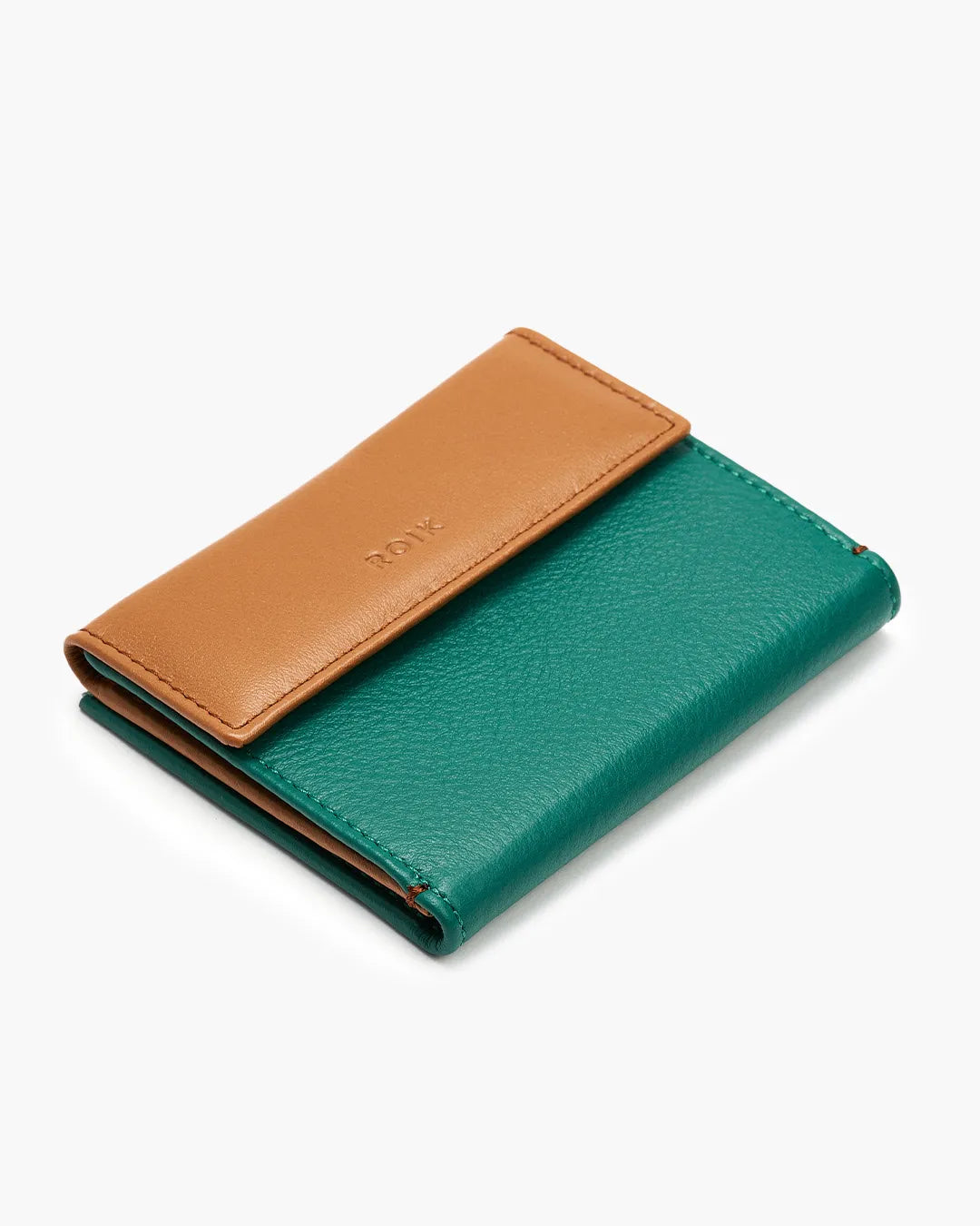 Cartera de Piel Flap Coin Emerald - Roik