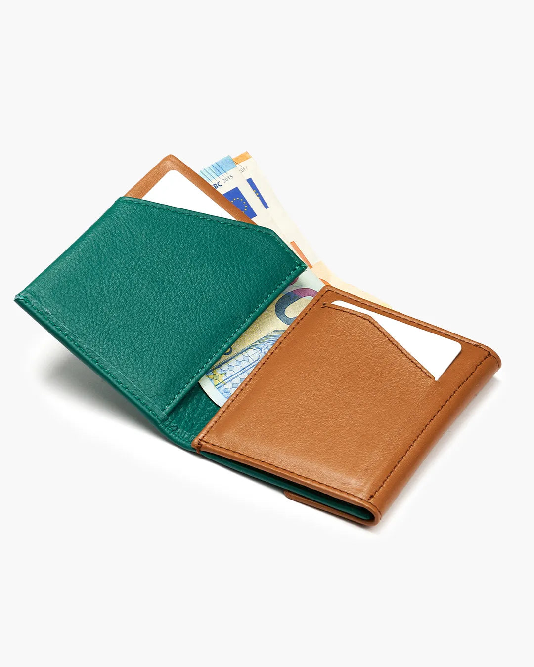 Cartera de Piel Flap Coin Emerald - Roik