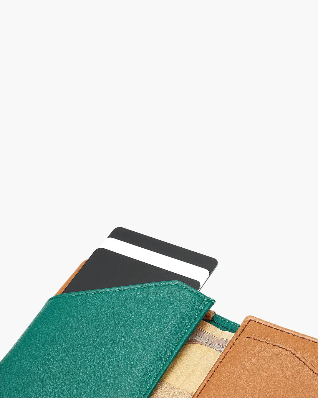 Cartera de Piel Flap Coin Emerald - Roik