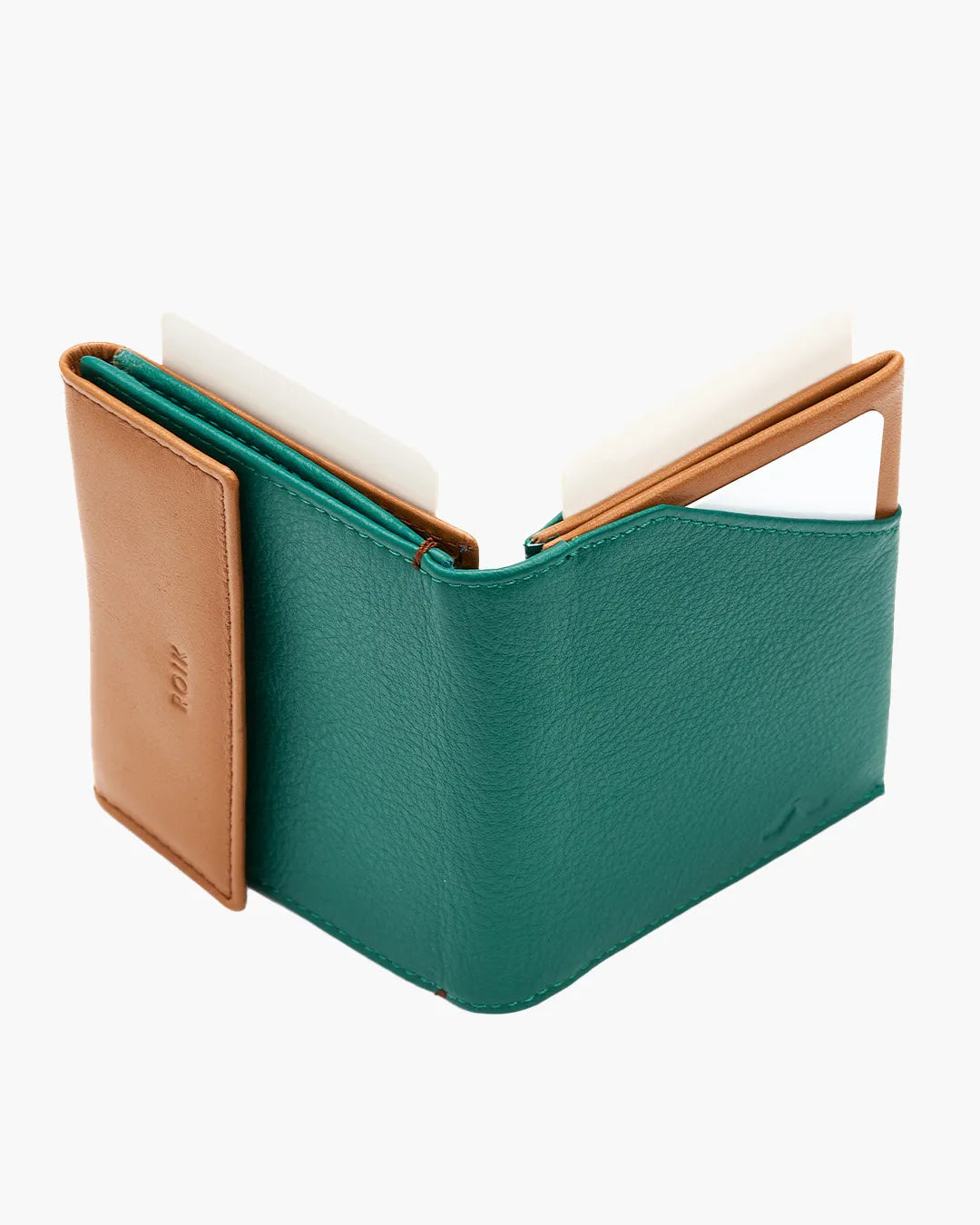 Cartera de Piel Flap Coin Emerald - Roik
