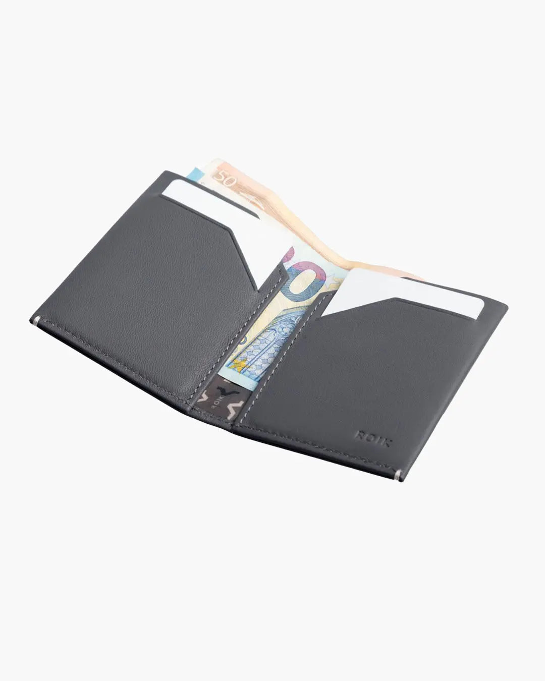 Cartera de Piel Town Grey - Roik