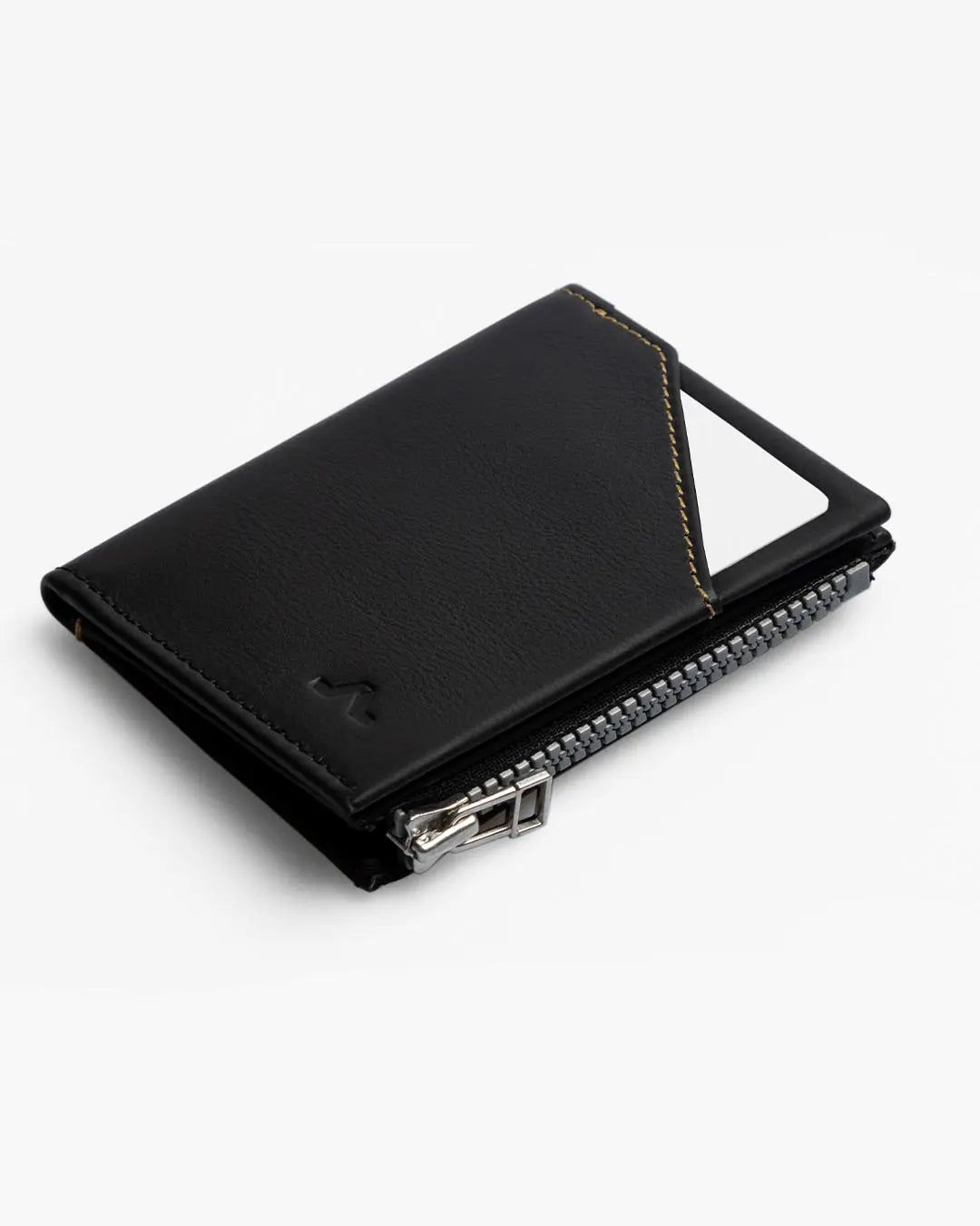 Cartera Hombre y Mujer Zip Coin Black Piel Premium ROIK