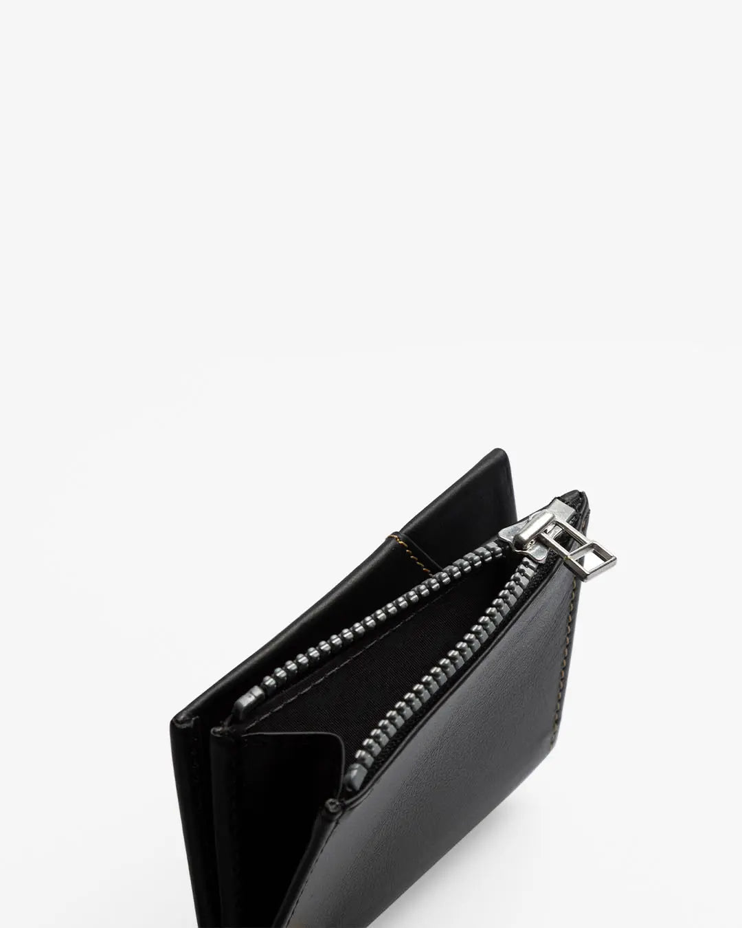 Cartera de Piel Zip Coin Black - Roik
