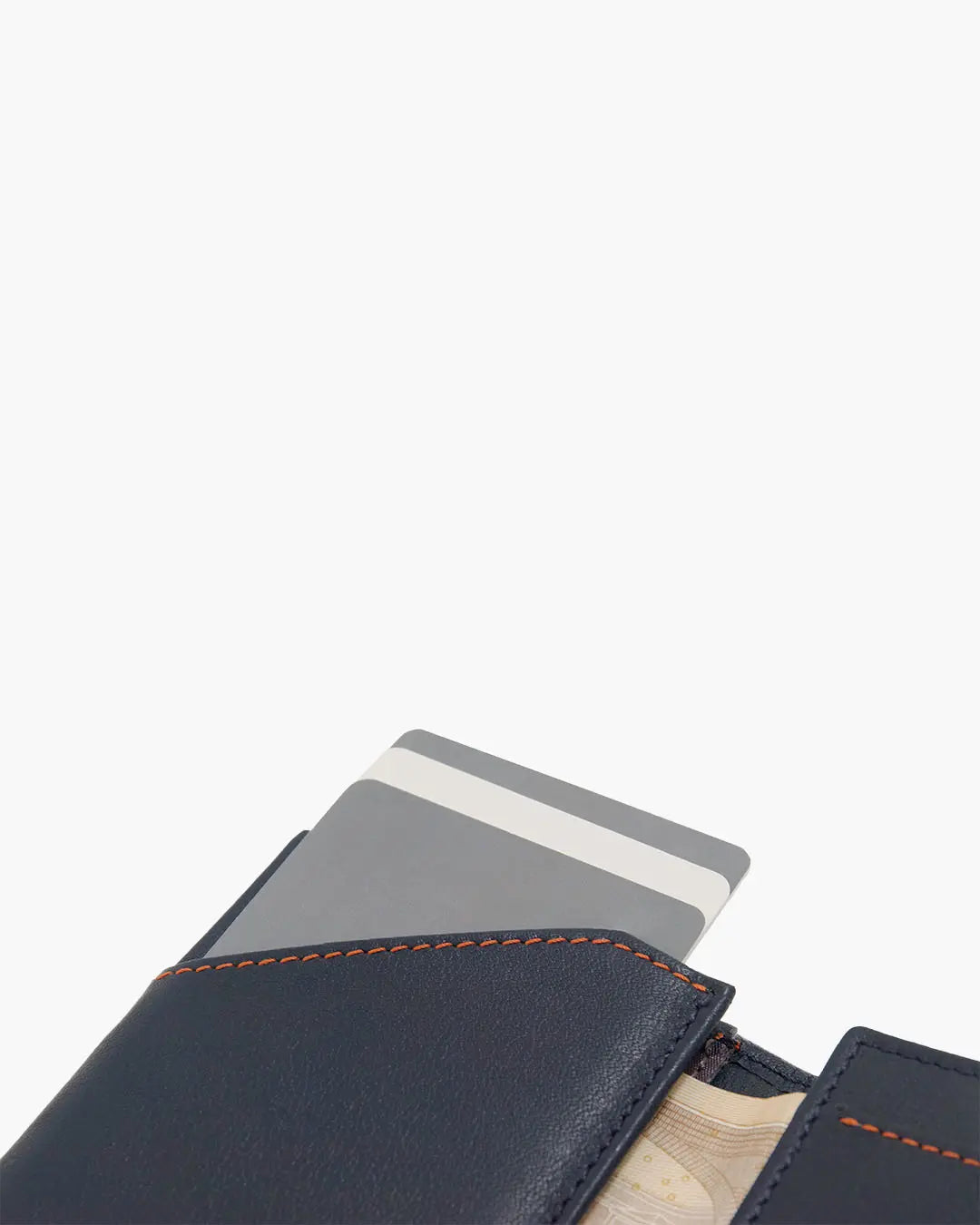 Cartera de Piel Zip Coin Blue Navy - Roik