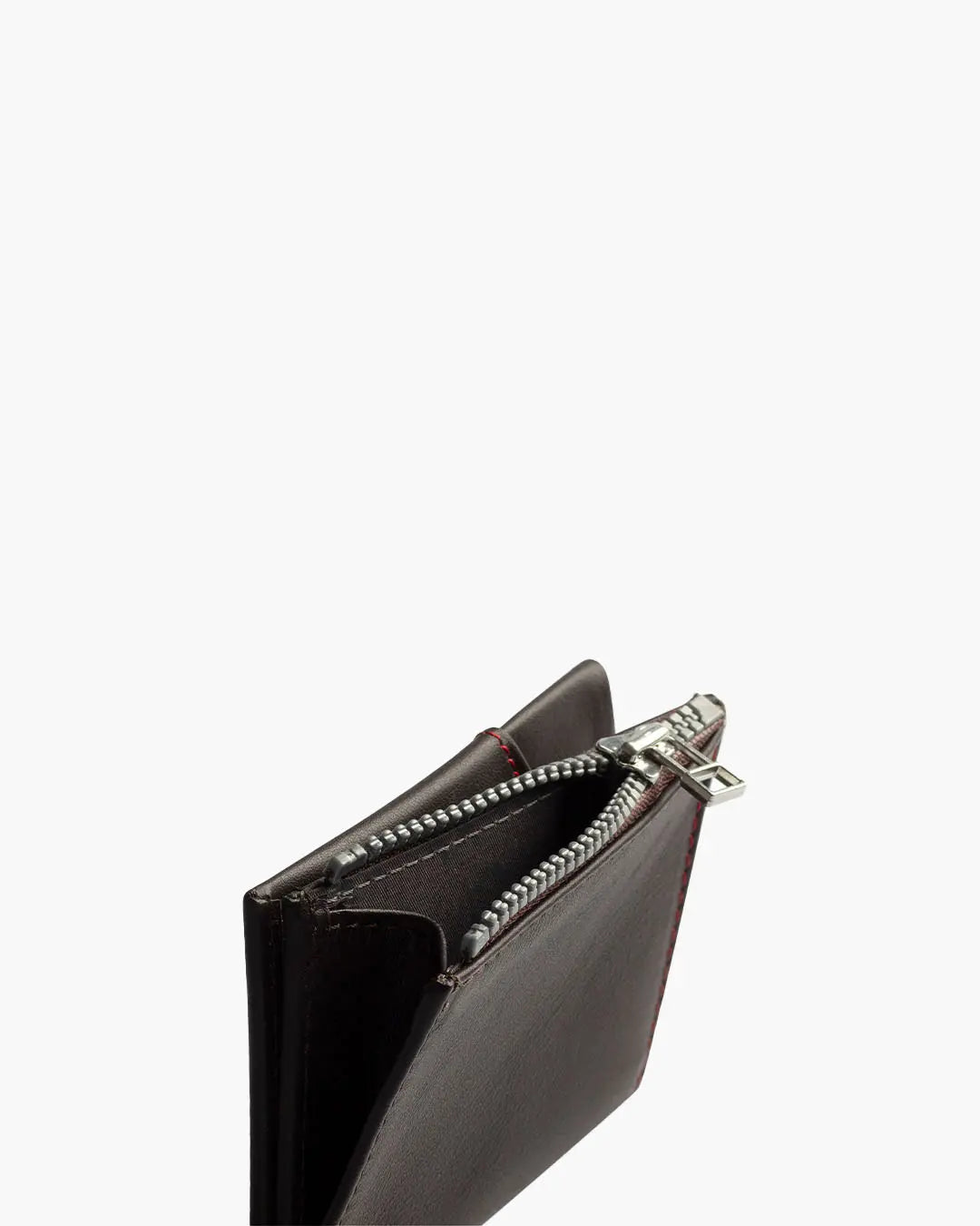 Cartera de Piel Zip Coin Dark Brown - Roik