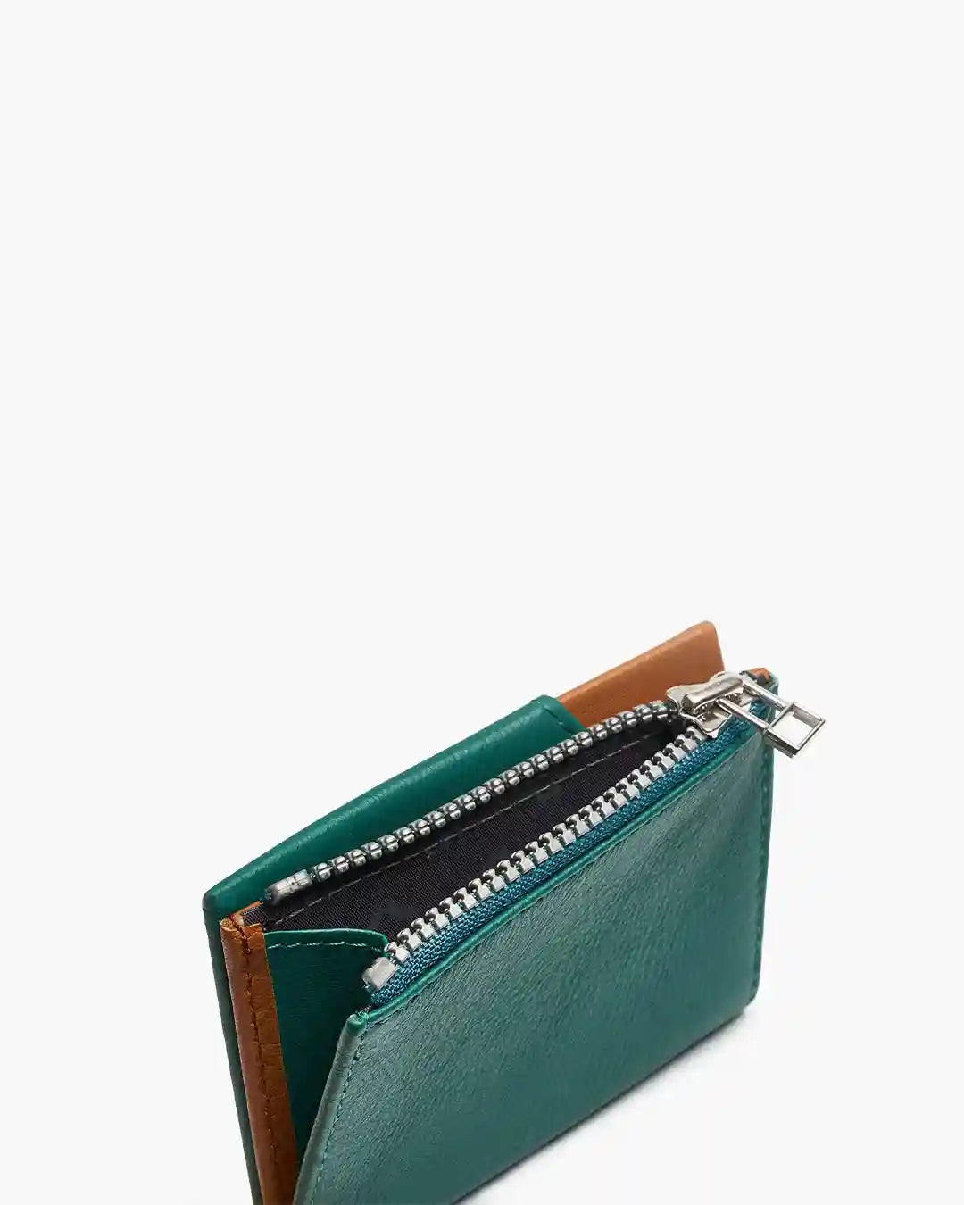 Cartera de Piel Zip Coin Emerald - Roik
