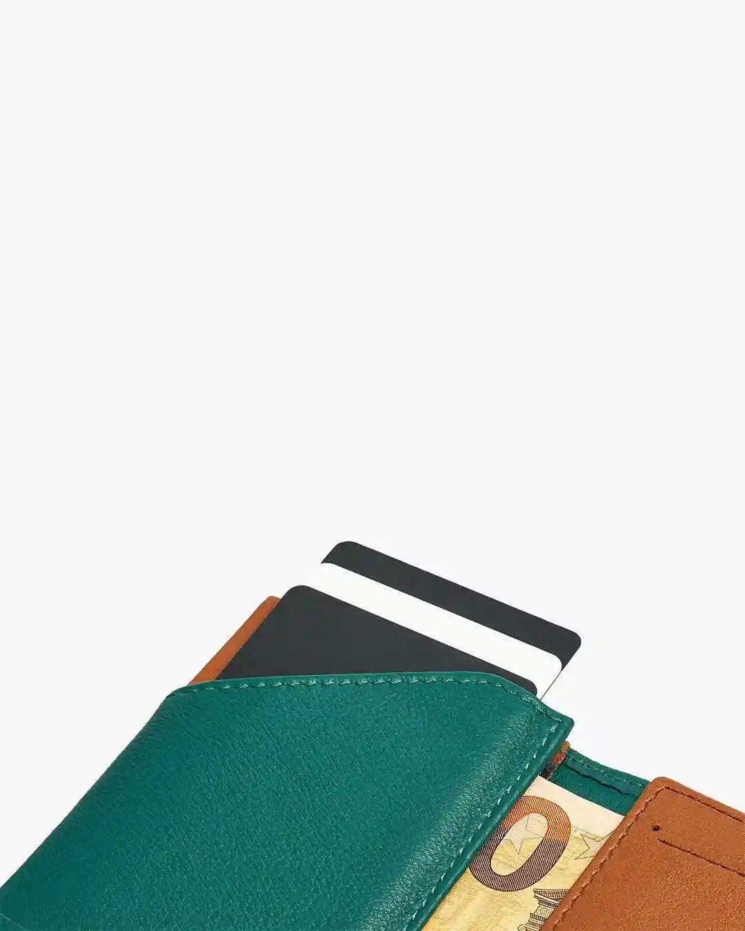 Cartera de Piel Zip Coin Emerald - Roik