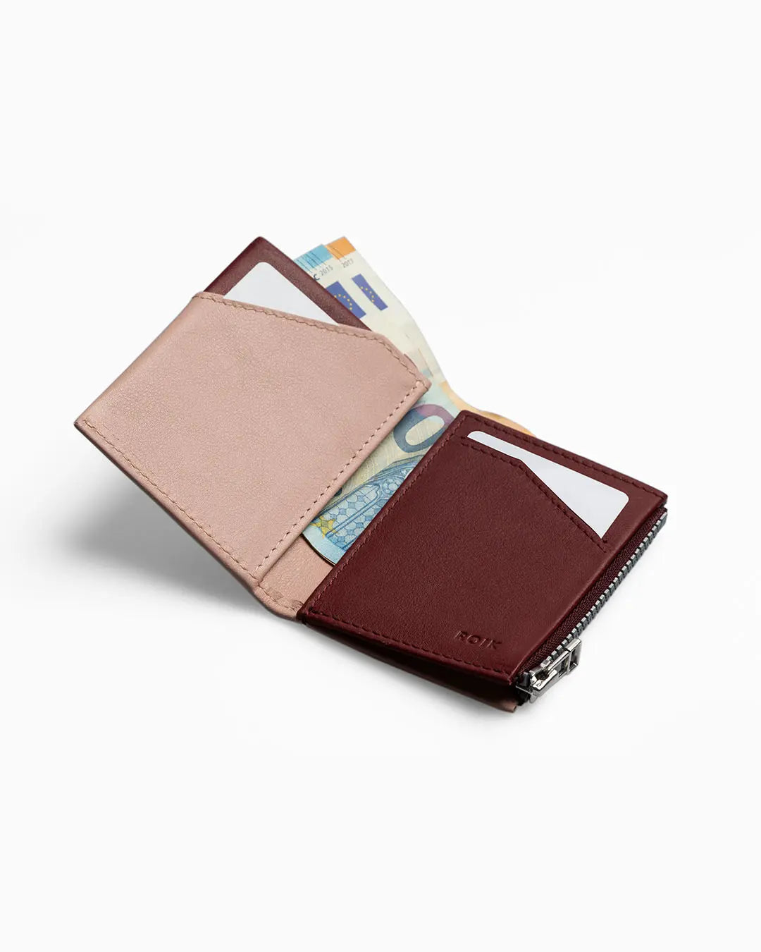 Cartera de Piel Zip Coin Flamingo - Roik