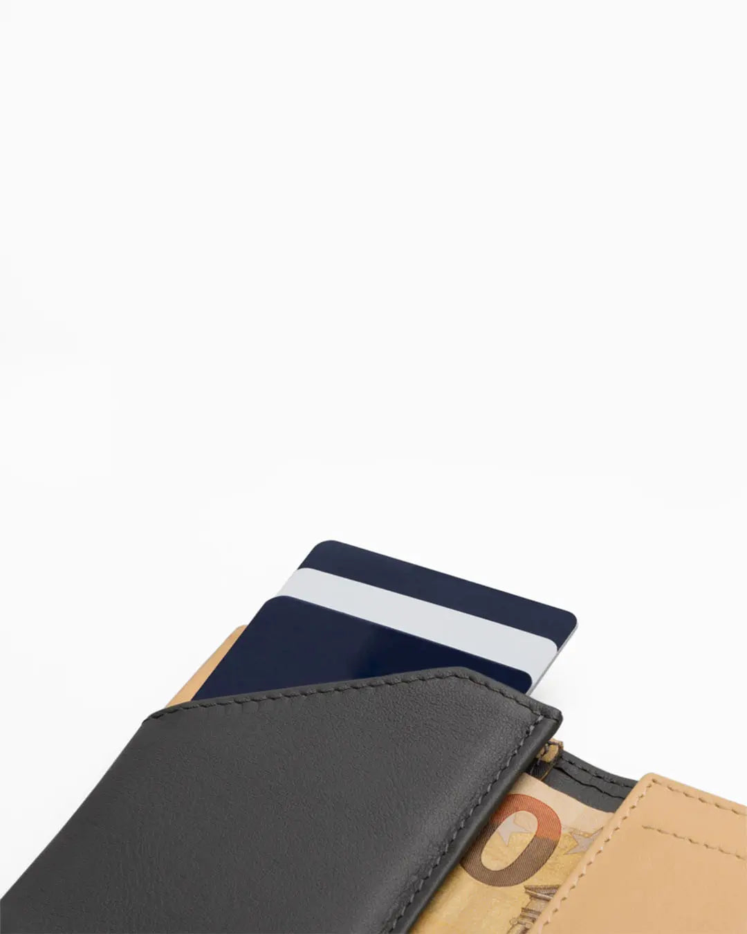 Cartera de Piel Zip Coin Grey Canary - Roik