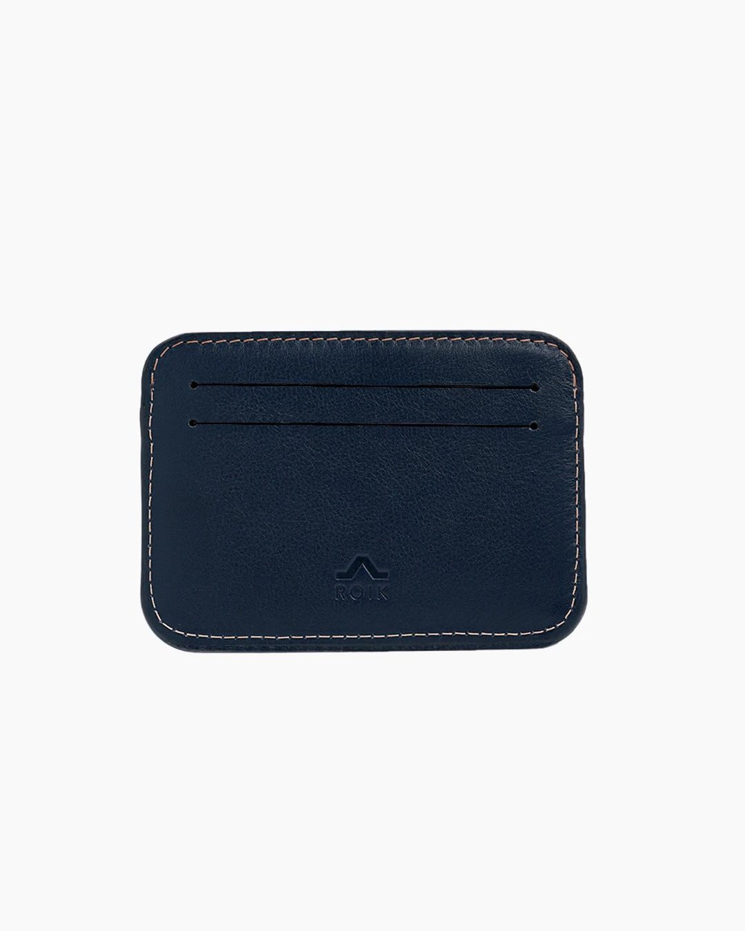 Tarjetero de piel ROIK District Blue Navy, vista 4