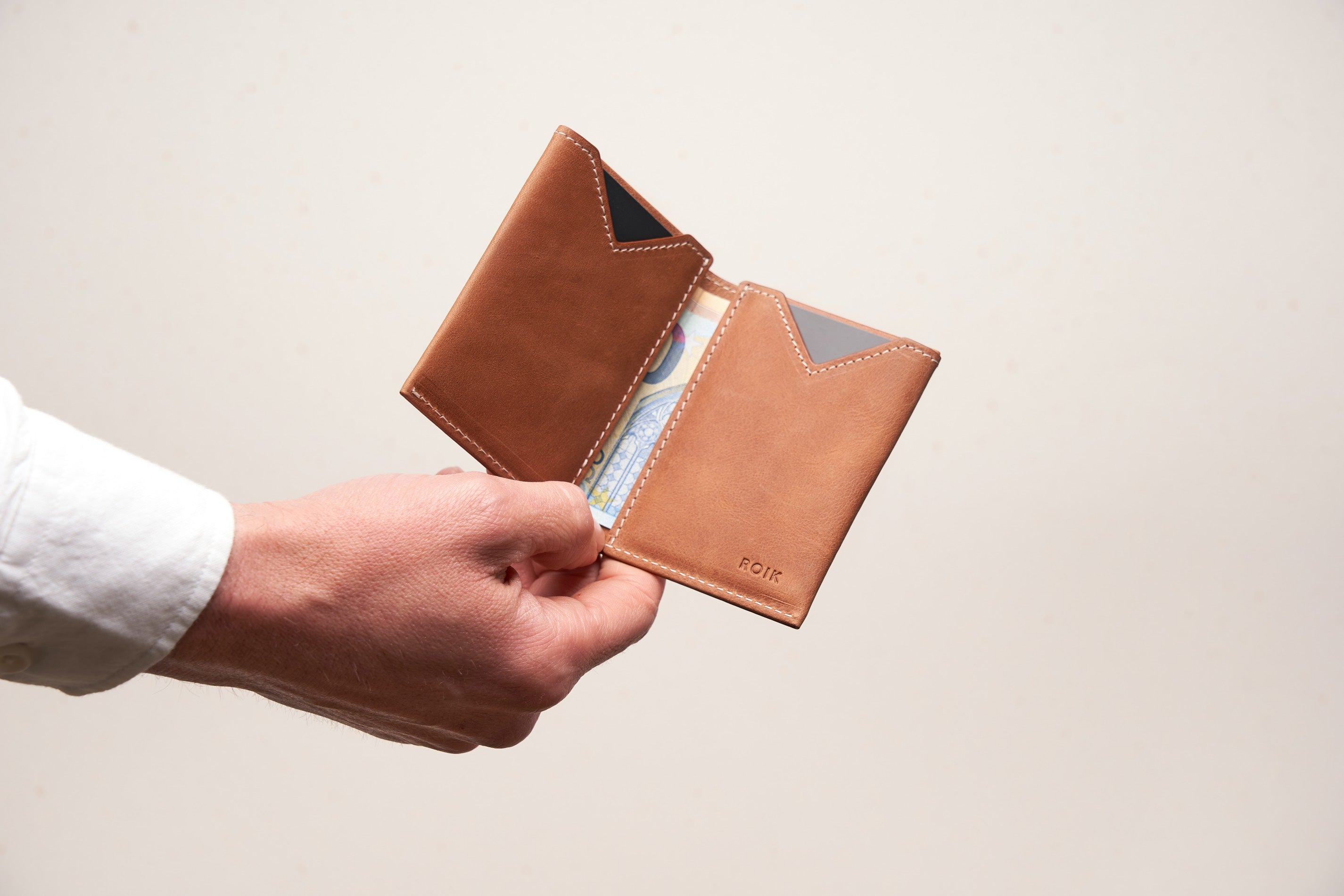 Cartera de piel ROIK Land Wood