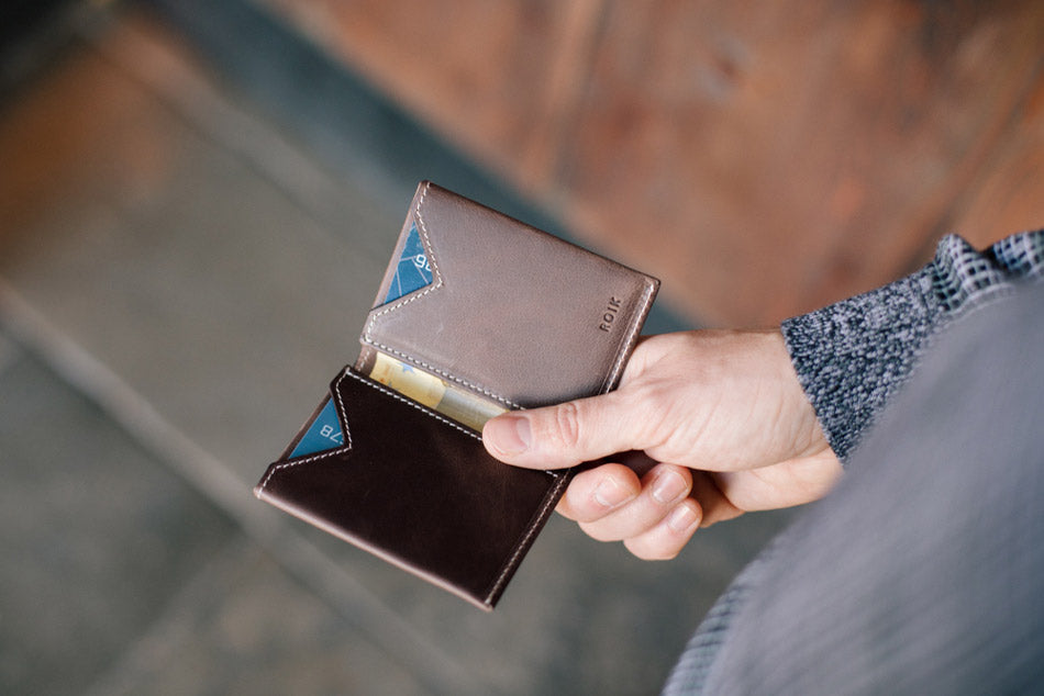 Cartera de piel Roik Land Nut