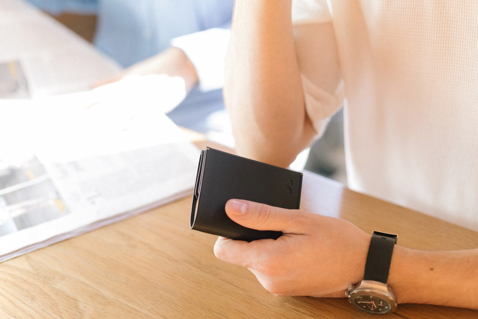 Cartera de piel ROIK Town Black