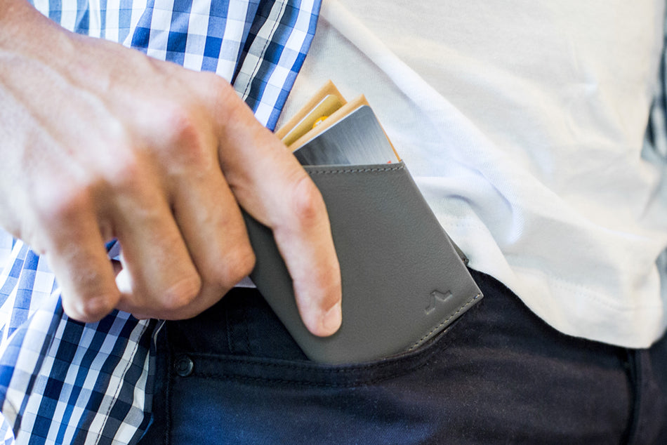 Cartera de piel ROIK City Grey