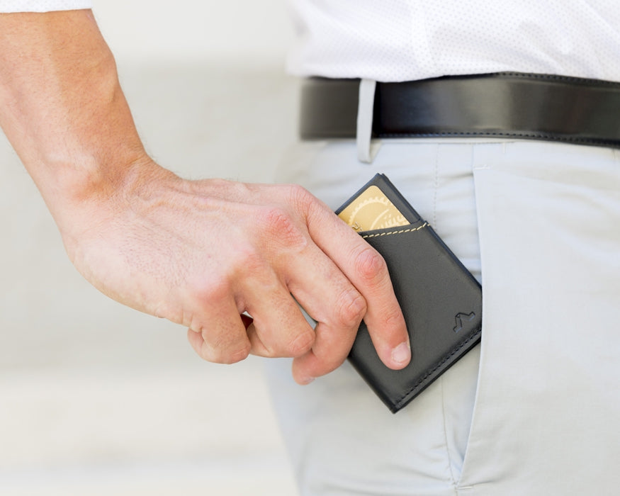 Cartera de piel ROIK City Black