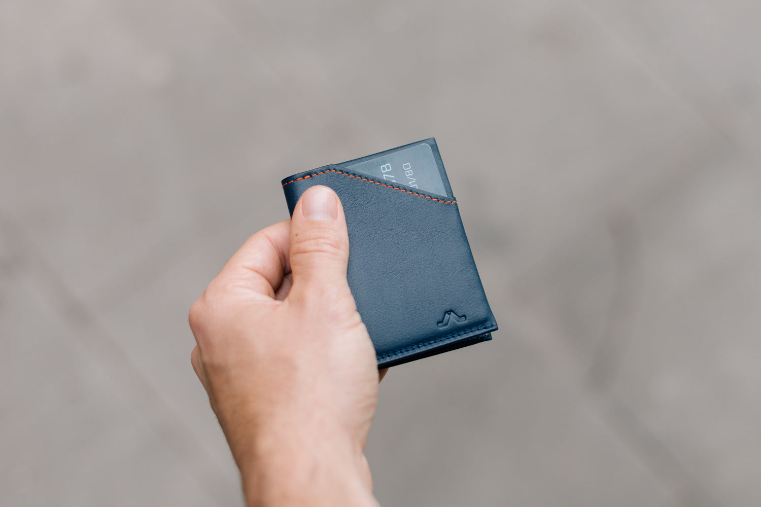 Cartera de Piel City Blue Navy - Roik