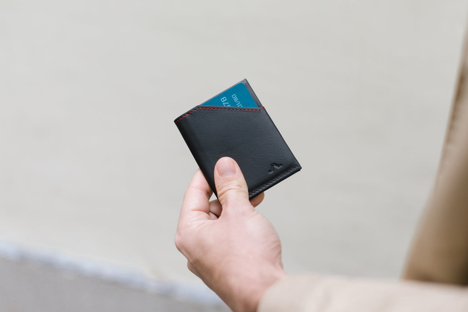 Cartera de piel Roik City Dark Brown