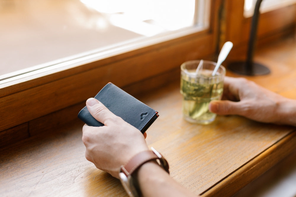 Cartera de Piel Town Blue Navy - Roik