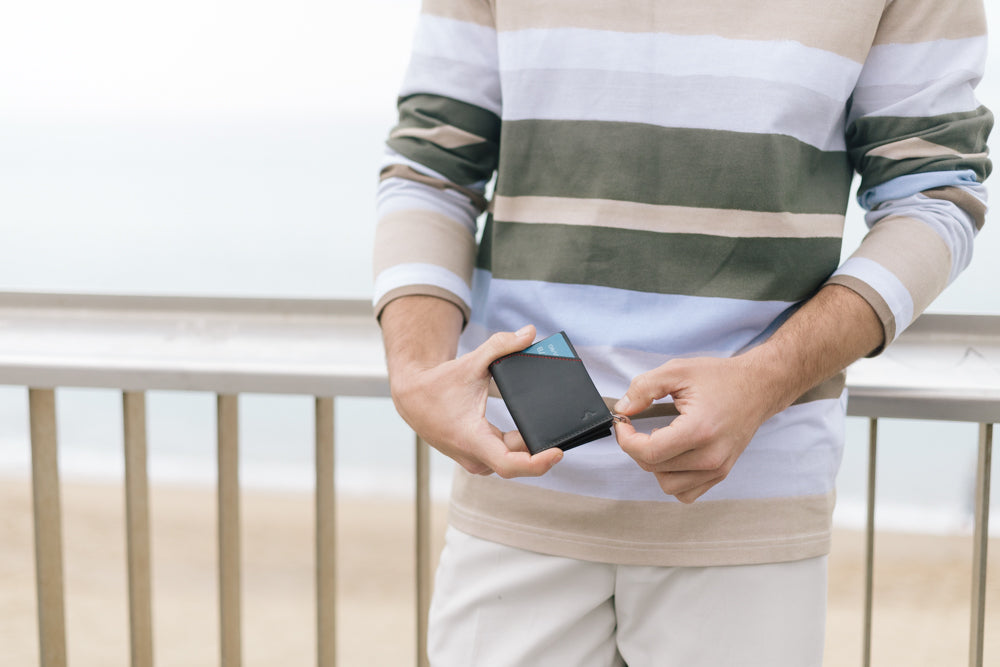 Cartera de Piel Zip Coin Dark Brown - Roik