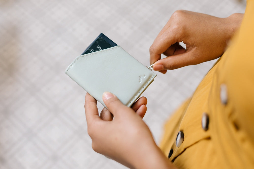 Cartera de Piel Zip Coin Cloud - Roik