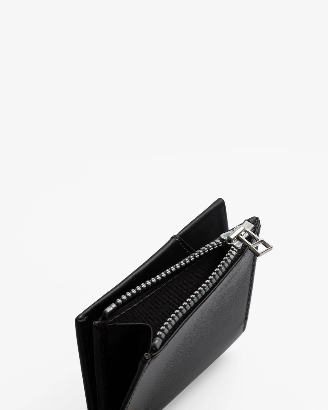 Cartera de Piel Zip Coin All Black JEN