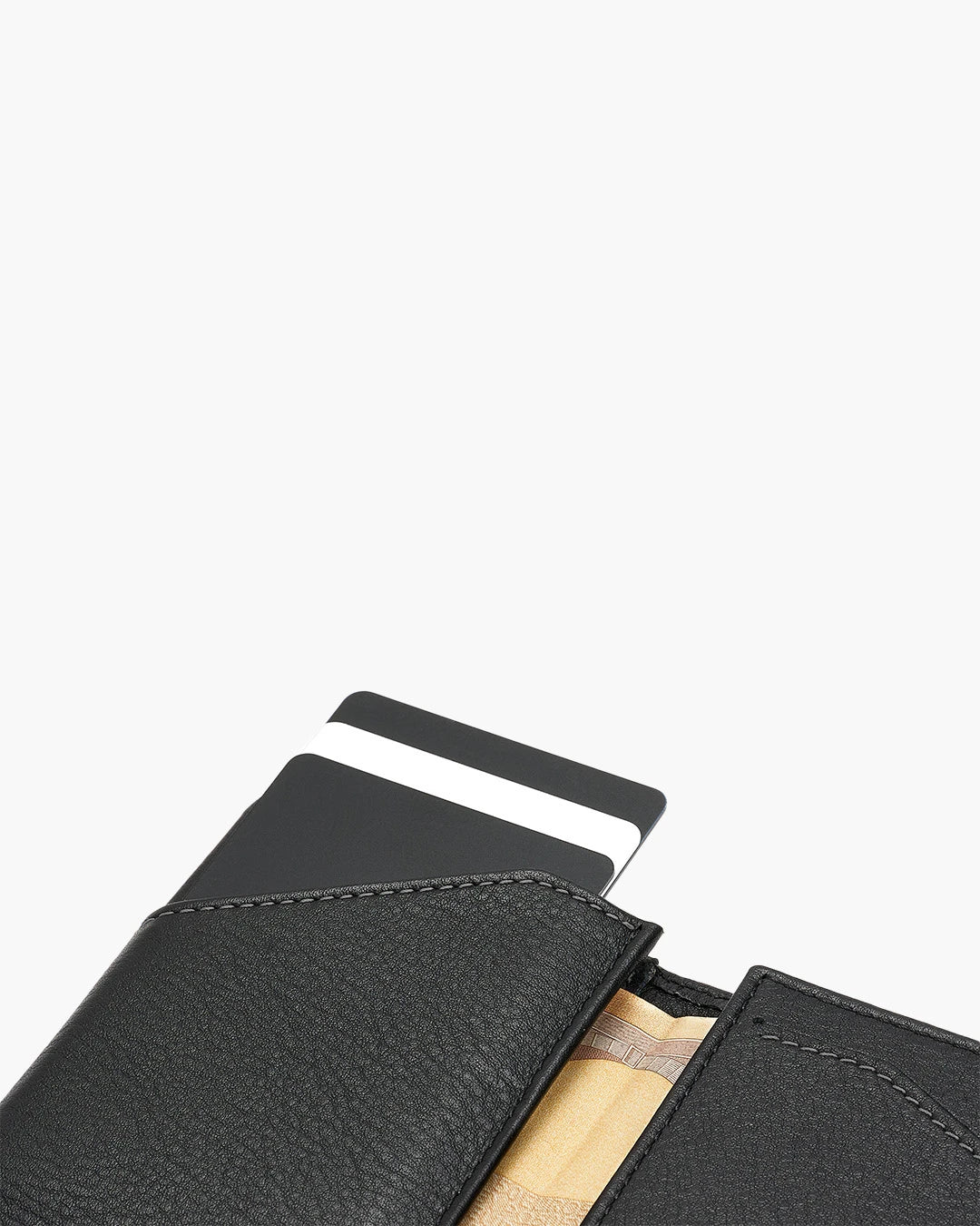 Cartera de Piel Zip Coin All Black JEN