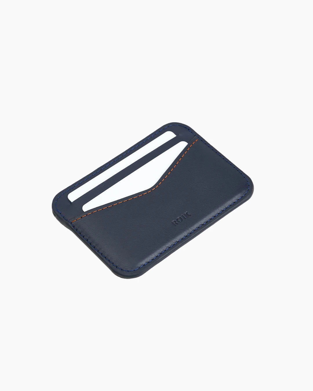 Tarjetero de piel ROIK District Blue Navy, vista 3