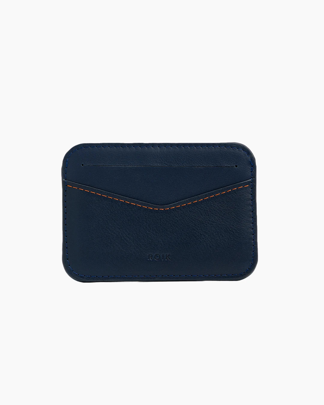 Tarjetero de piel ROIK District Blue Navy, vista 5